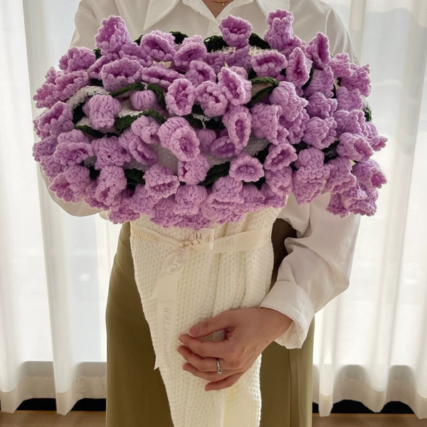 Rose & Lily Bouquet Blanket - Lavender Flowers