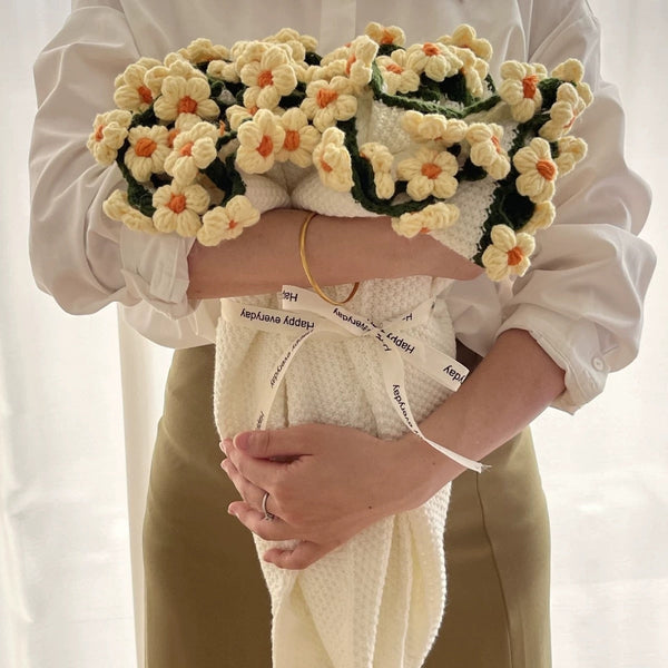 Rose & Lily Bouquet Blanket - Yellow Daisies