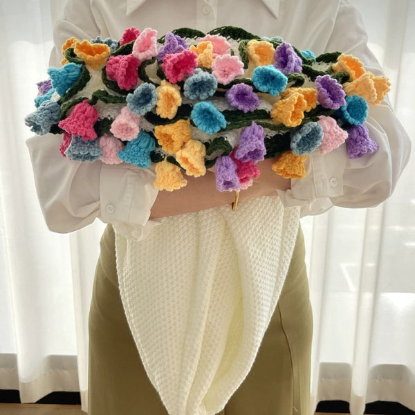 Rose & Lily Bouquet Blanket - Rainbow Flower Garden